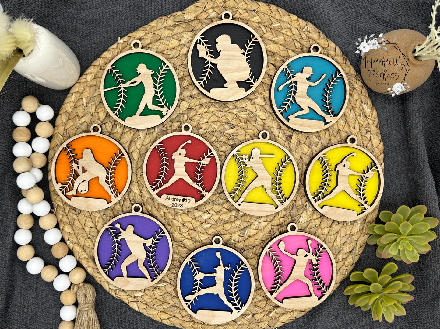 Softball Player Ornament