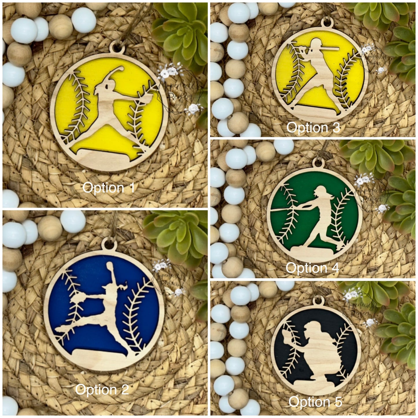 Softball Player Ornament