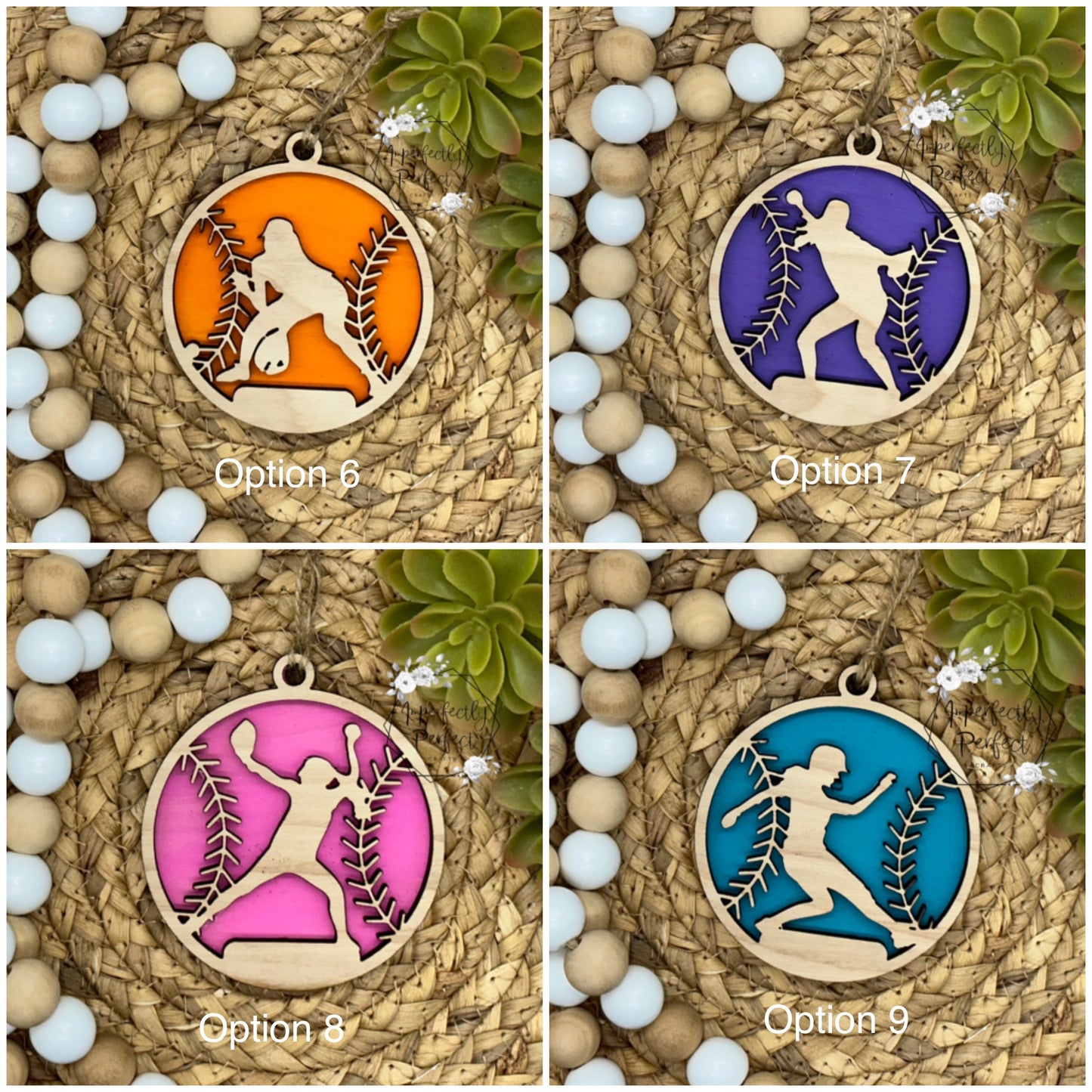 Softball Player Ornament