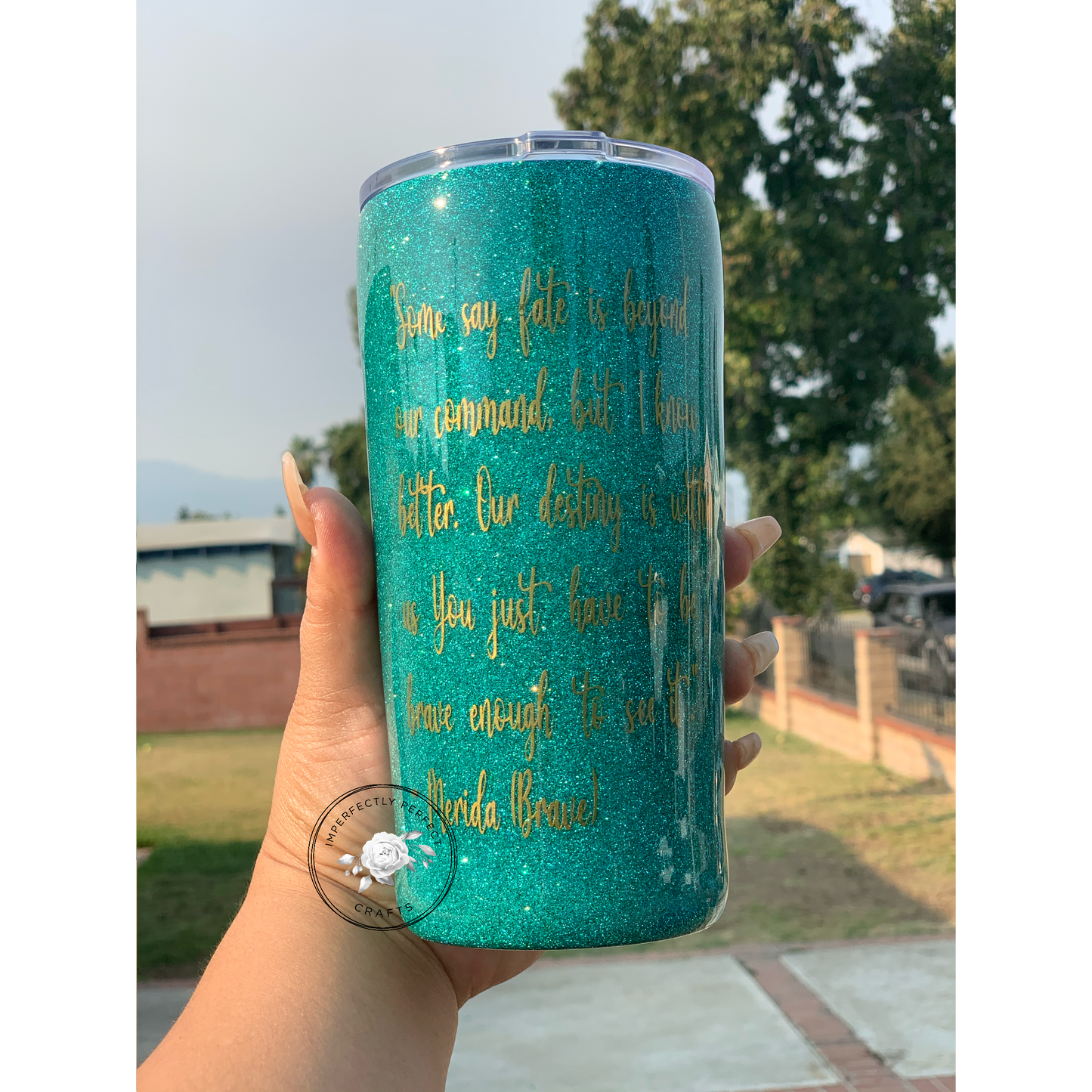 22oz Brave Glitter Tumbler