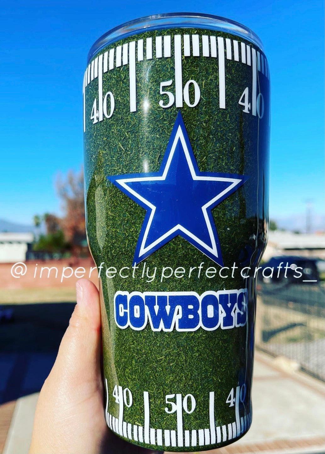 30oz Turf Football Tumbler