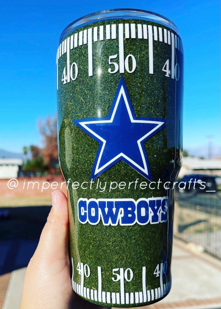 30oz Turf Football Tumbler – Imperfectly Perfect Crafts