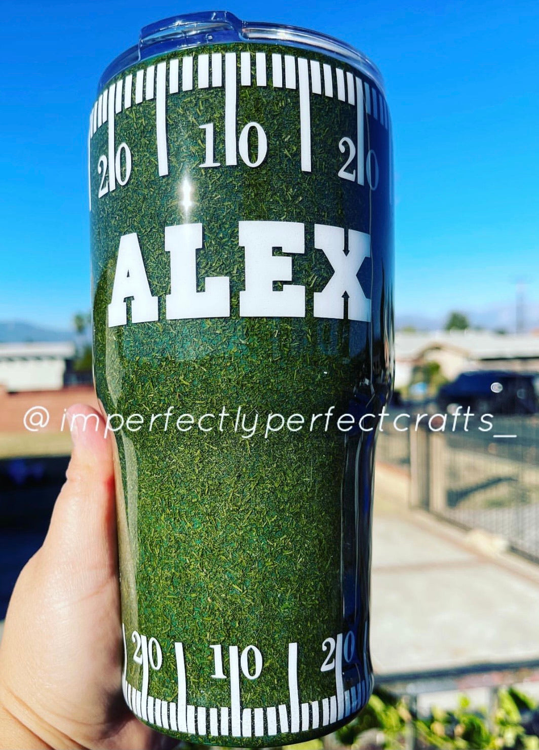 30oz Turf Football Tumbler