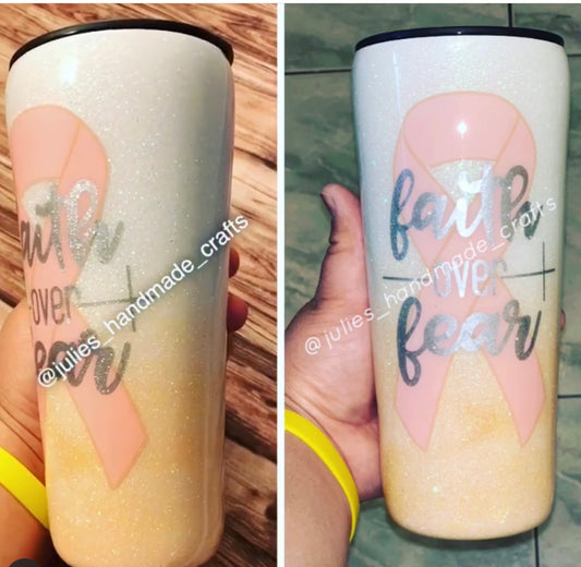 Custom Ribbon Awareness Ombré Tumbler